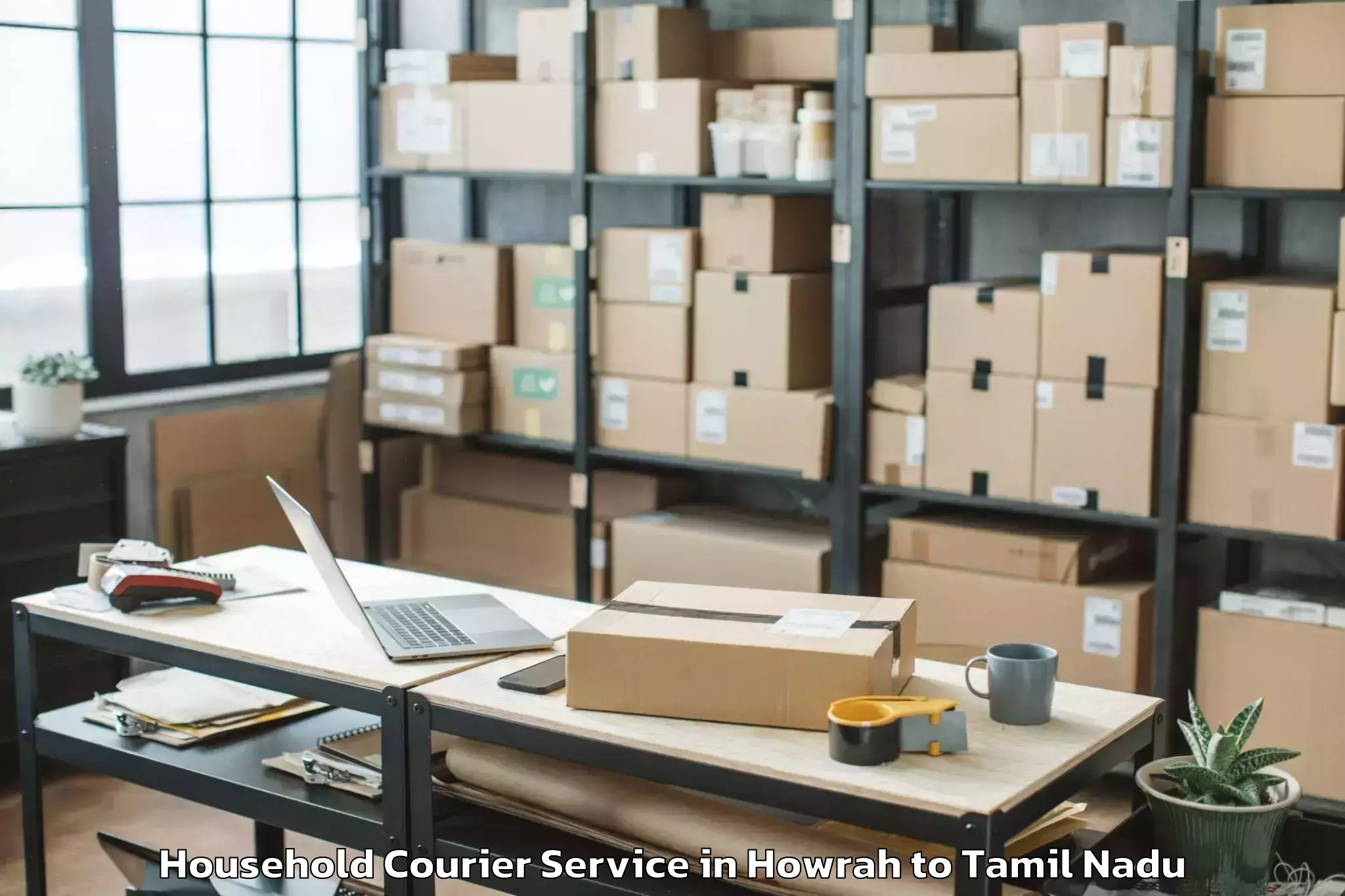 Reliable Howrah to Thiruverumbur Household Courier